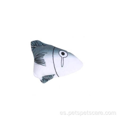 Juguete para gato de hierba emulativa de pescado emulativo de peluche de felpa ecológica